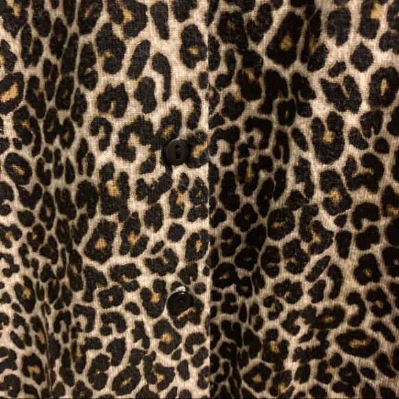 Charter Club leopard print cardigan sweater XL - Picture 2 of 5